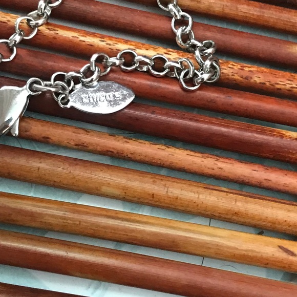 Chico's Reversible Drop Pendant Silver & Gold Tone Necklace - Picture 7 of 9